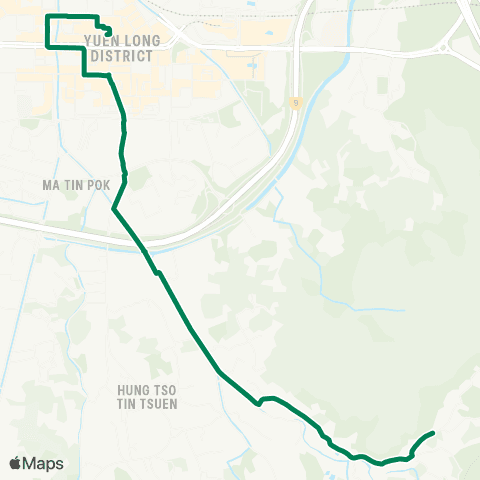 Green Minibus Nt - 73a map