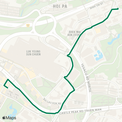 Green Minibus Nt - 81m map