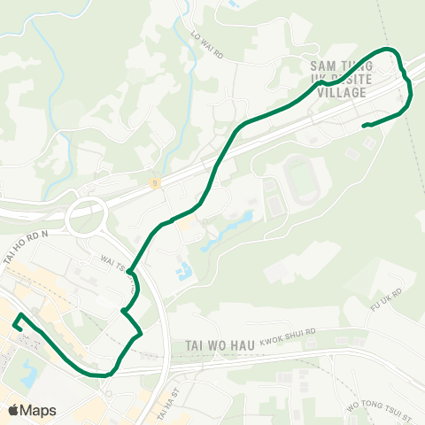 Green Minibus Nt - 82m map