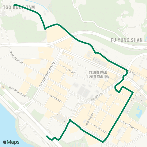 Green Minibus Nt - 95 map