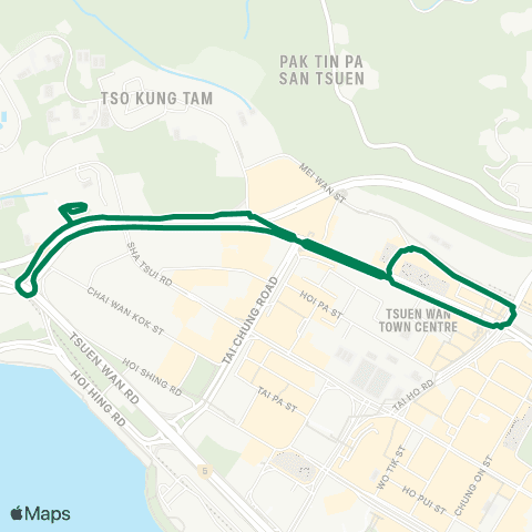 Green Minibus Nt - 95a map