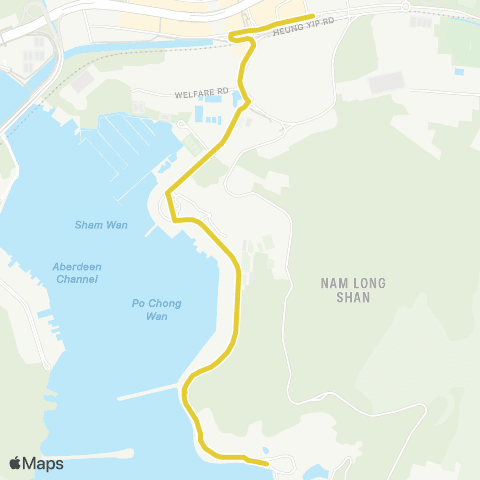 Citybus Ocean Pk (Water World) - Ocean Pk (Water World) map