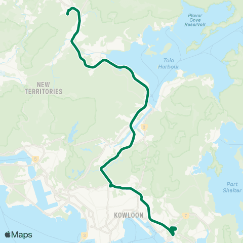 Kowloon Motor Bus Ping Tin - Wo Hop Shek map