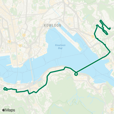 Kowloon Motor Bus Po Tat - Admiralty Station (East) map
