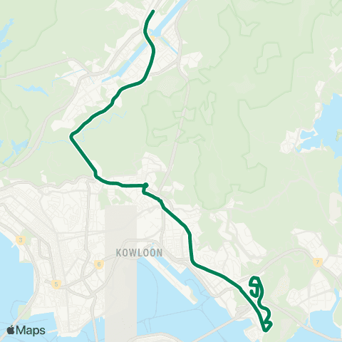 Kowloon Motor Bus Shatin Race Course - Ping Tin map