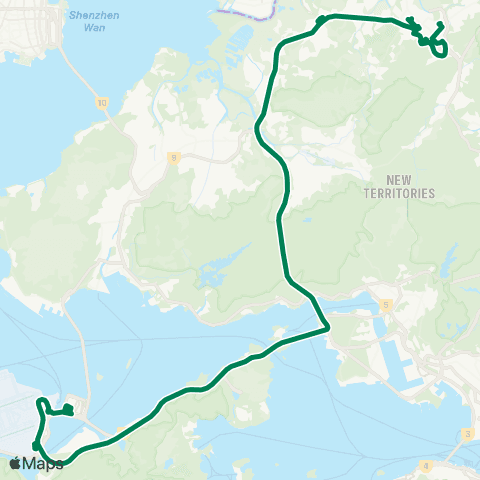 Kowloon Motor Bus Fanling (Luen Wo Hui) - Hzmb Hong Kong Port map