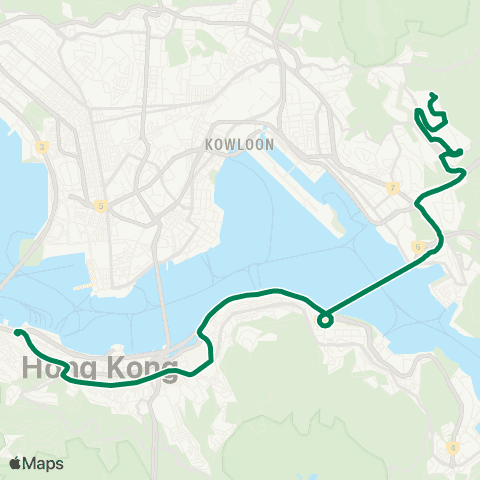 Kowloon Motor Bus Anderson - Central (Rumsey Street) map