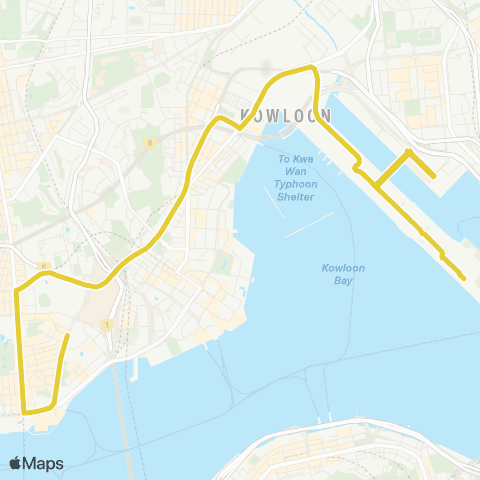 Citybus Kai Tak Cruise Term - Jordan & Tsim Sha Tsui map