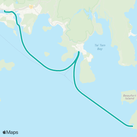 Hong Kong Ferries Po Toi Island - Aberdeen / Stanley map