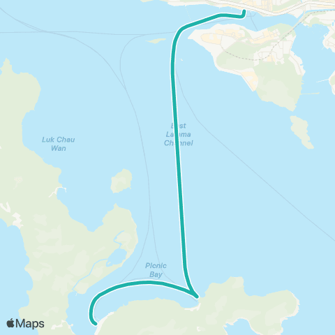 Hong Kong Ferries Aberdeen - Sok Kwu Wan map