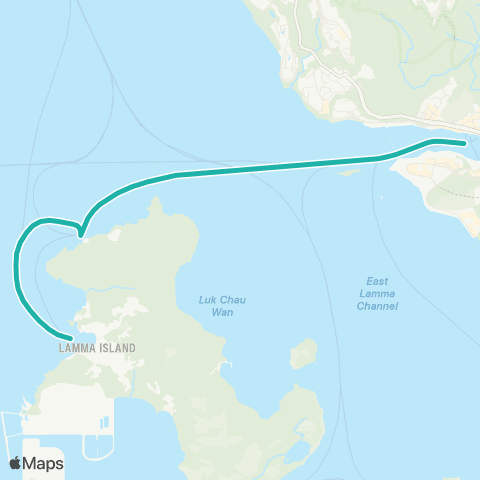 Hong Kong Ferries Aberdeen - Yung Shue Wan map