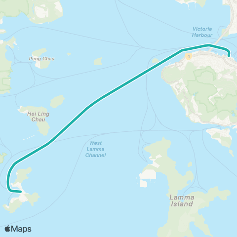 Hong Kong Ferries Central - Cheung Chau map