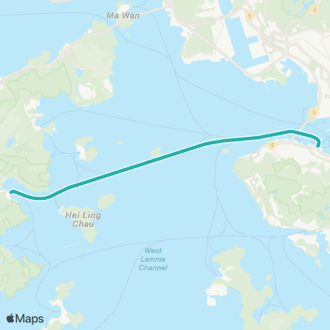 Hong Kong Ferries Central - Mui Wo map