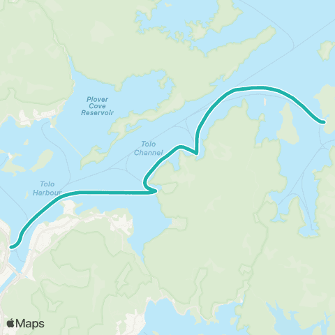 Hong Kong Ferries Ma Liu Shui - Tap Mun map
