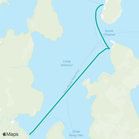 Hong Kong Ferries Tap Mun - Wong Shek Pier map