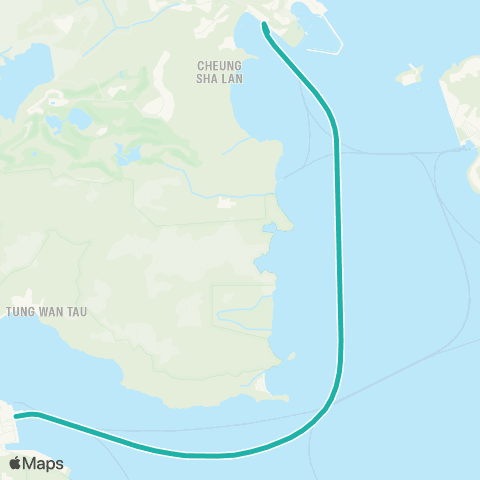 Hong Kong Ferries Discovery Bay - Mui Wo map