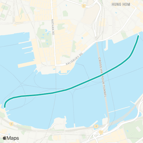 Hong Kong Ferries Central - Hung Hom map