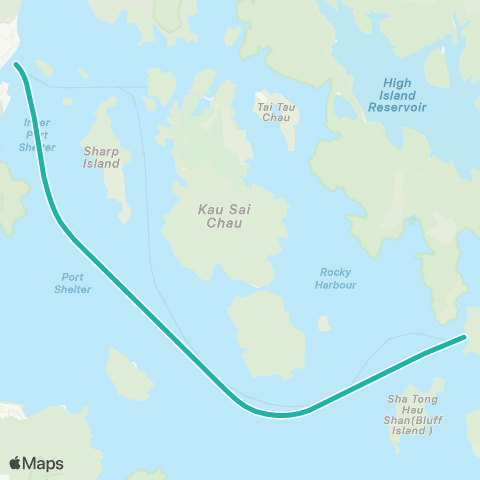 Hong Kong Ferries Sai Kung - Fo Tau Fan Chau map