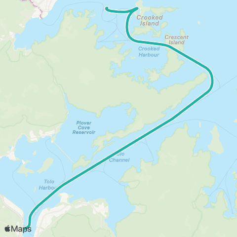 Hong Kong Ferries Ma Liu Shui - Kat O map