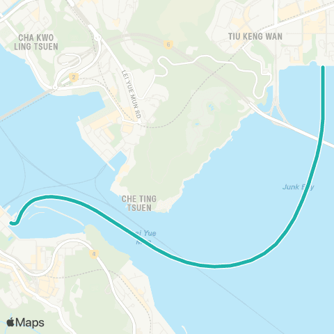 Hong Kong Ferries Tseung Kwan O - Sai Wan Ho map