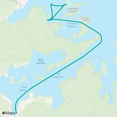 Hong Kong Ferries Tai Shui Hang - Lai Chi Wo / Kat O / Ap Chau map