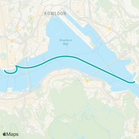 Hong Kong Ferries Tsim Sha Tsui / Tsim Sha Tsui E - Lei Yue Mun map