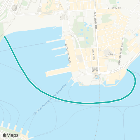 Hong Kong Ferries Tsim Sha Tsui East - West Kowloon map