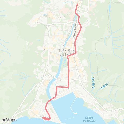 Hong Kong Rail Tuen Mun Ferry Pier - Siu Hong map