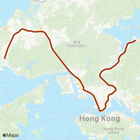 Hong Kong Rail Tuen Ma Line map