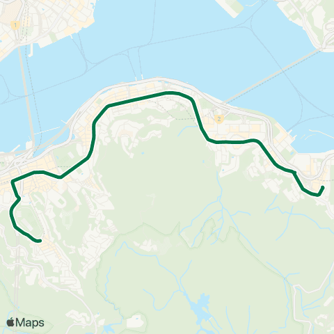 HK Tramways Shau Kei Wan - Happy Valley map