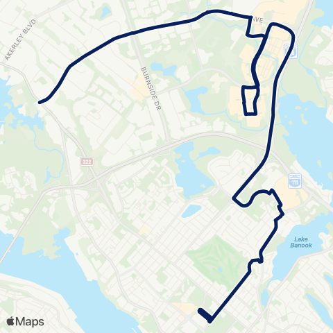 Halifax Transit Dartmouth Crossing map
