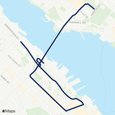 Halifax Transit Dockyard map