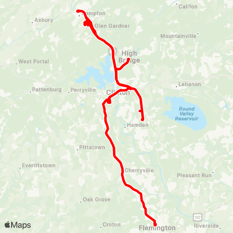 Hunterdon LINK Route 31 Corridor map