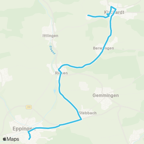  Heilbronner · Hohenloher · Haller Nahverkehr GmbH Eppingen - Berwangen - Kirchardt - Bockschaft map