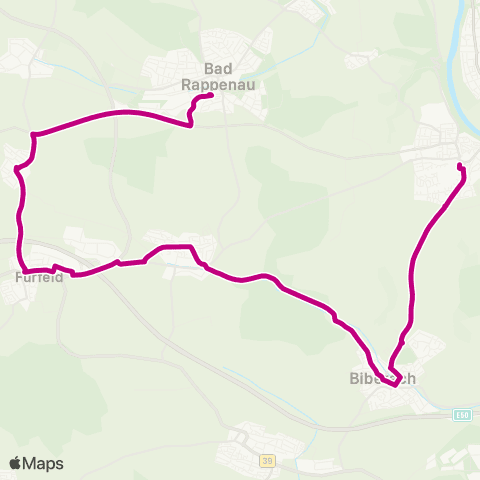  Heilbronner · Hohenloher · Haller Nahverkehr GmbH Bad Wimpfen - Biberach - Bonfeld Fürfeld - Treschklingen - Bad Rappenau map