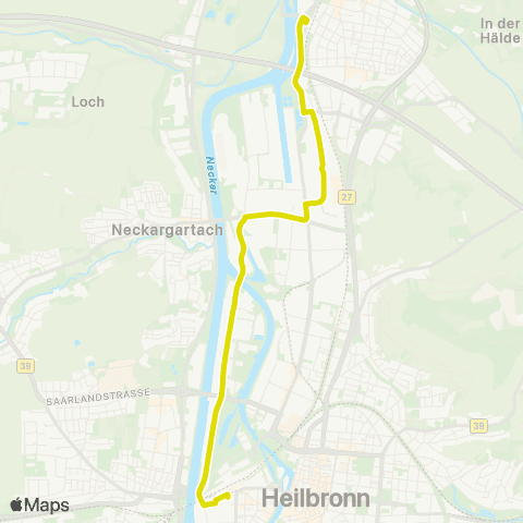  Heilbronner · Hohenloher · Haller Nahverkehr GmbH SEV S41 / 42 Hbf - Hans-Rießer-Straße map
