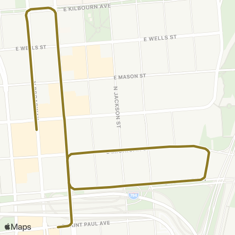 Streetcar L-Line Intermodal Station to Lakefront map