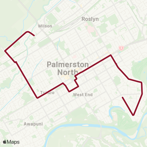 Horizons Regional Council Cloverlea - Hokowhitu map