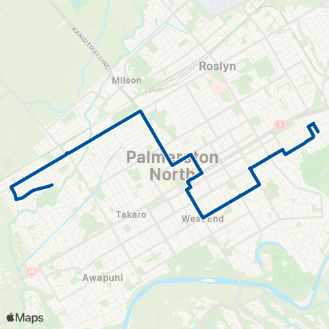 Horizons Regional Council Terrace End - Westbrook map