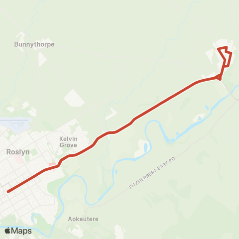 Horizons Regional Council Ashhurst Connector map