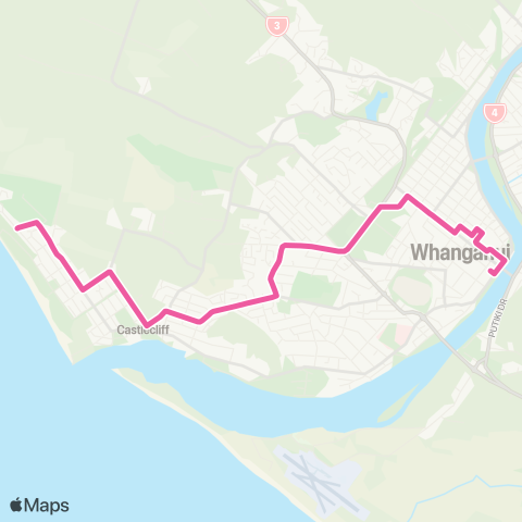 Horizons Regional Council Castlecliff via Fitzherbet Ave map