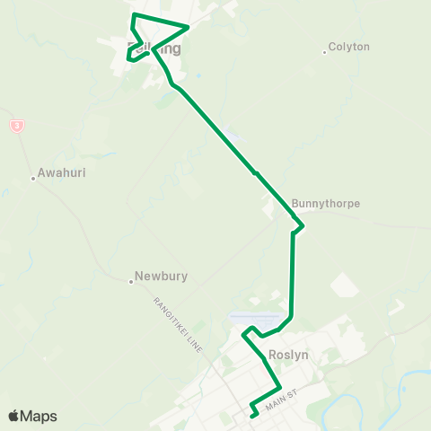 Horizons Regional Council Feilding - Palmerston North map