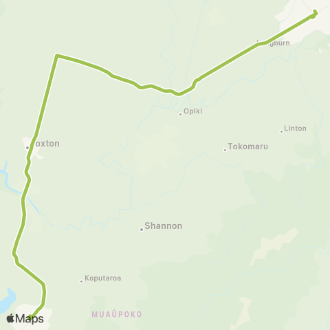 Horizons Regional Council Levin-Palmerston North Peak map