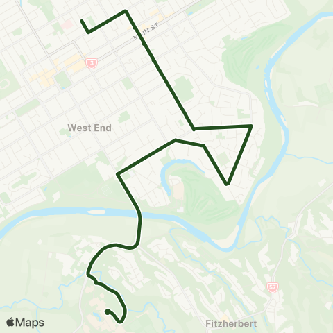 Horizons Regional Council City East to Massey map