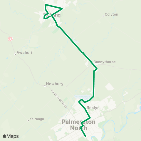 Horizons Regional Council Feilding Connector map