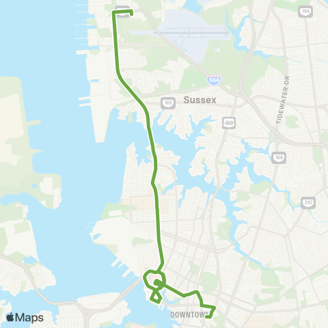 HRT Hampton Blvd map
