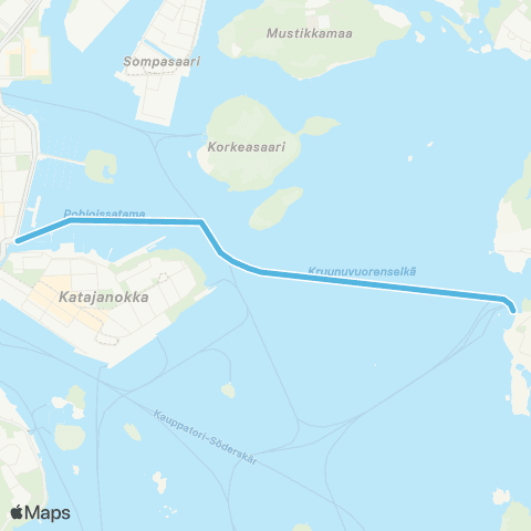 HSL Meritullintori-Kruunuvuorenranta map