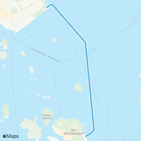 HSL Kauppatori-Suomenlinna map