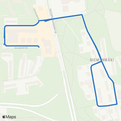 HSL Niemenmäki-Munkkivuori-Rakuunantie map
