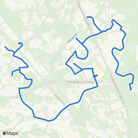 HSL Konala-Kannelmäki-Maununneva-Pirkkola map